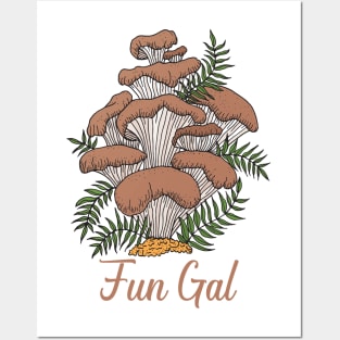 Fun Gal Nature Mushroom Posters and Art